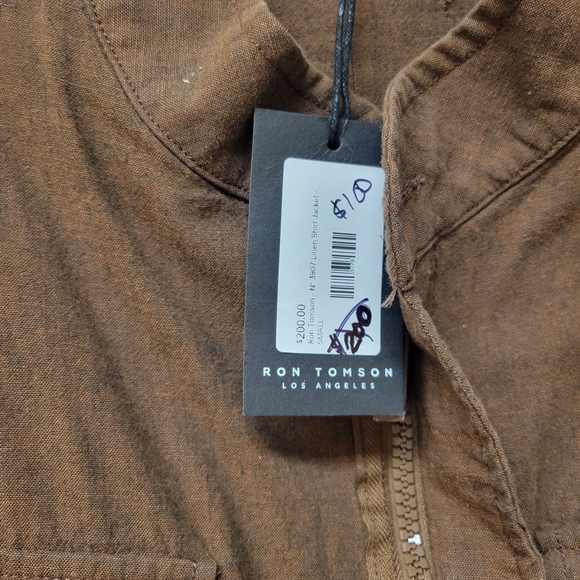 Ron Tomson Men's Brown Military Field Jacket - Picture 6 of 12